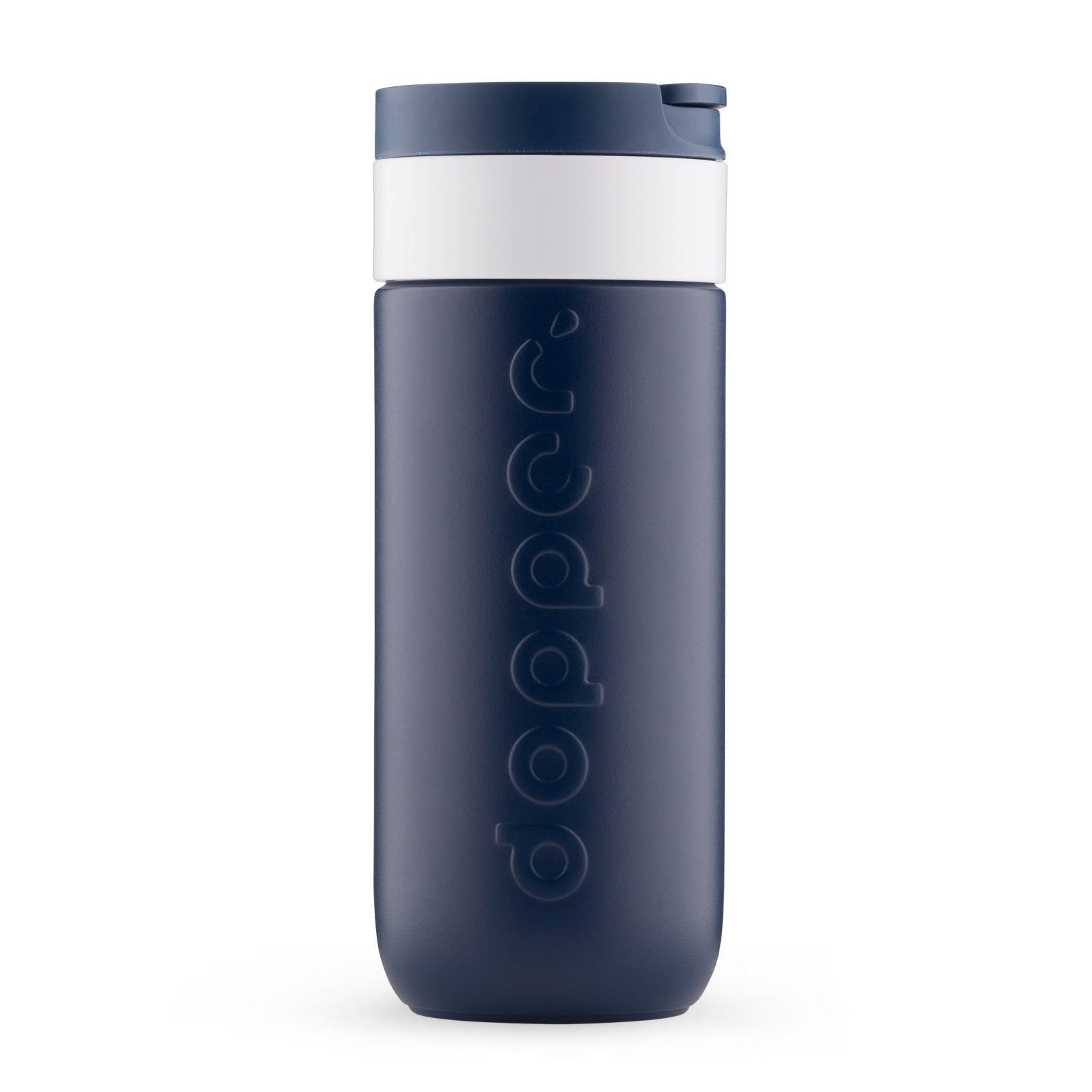 Dopper Travel Mug Large 400ml Breaking Blue (blauw) - vooraanzicht met witte achtergrond
