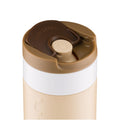 Dopper Travel Mug Large 400ml Earthy Brown (beige) - detail met geopende Flip Cap
