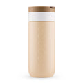 Dopper Travel Mug Large 400ml Earthy Brown (beige) - vooraanzicht met witte achtergrond