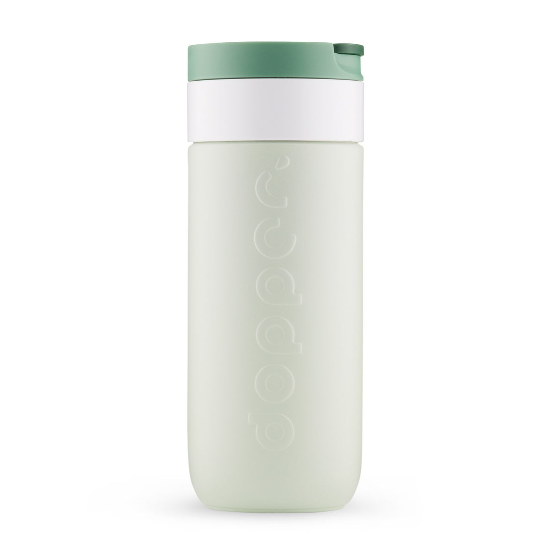 Dopper Travel Mug Large 400ml Forest Green (groen) - vooraanzicht met witte achtergrond