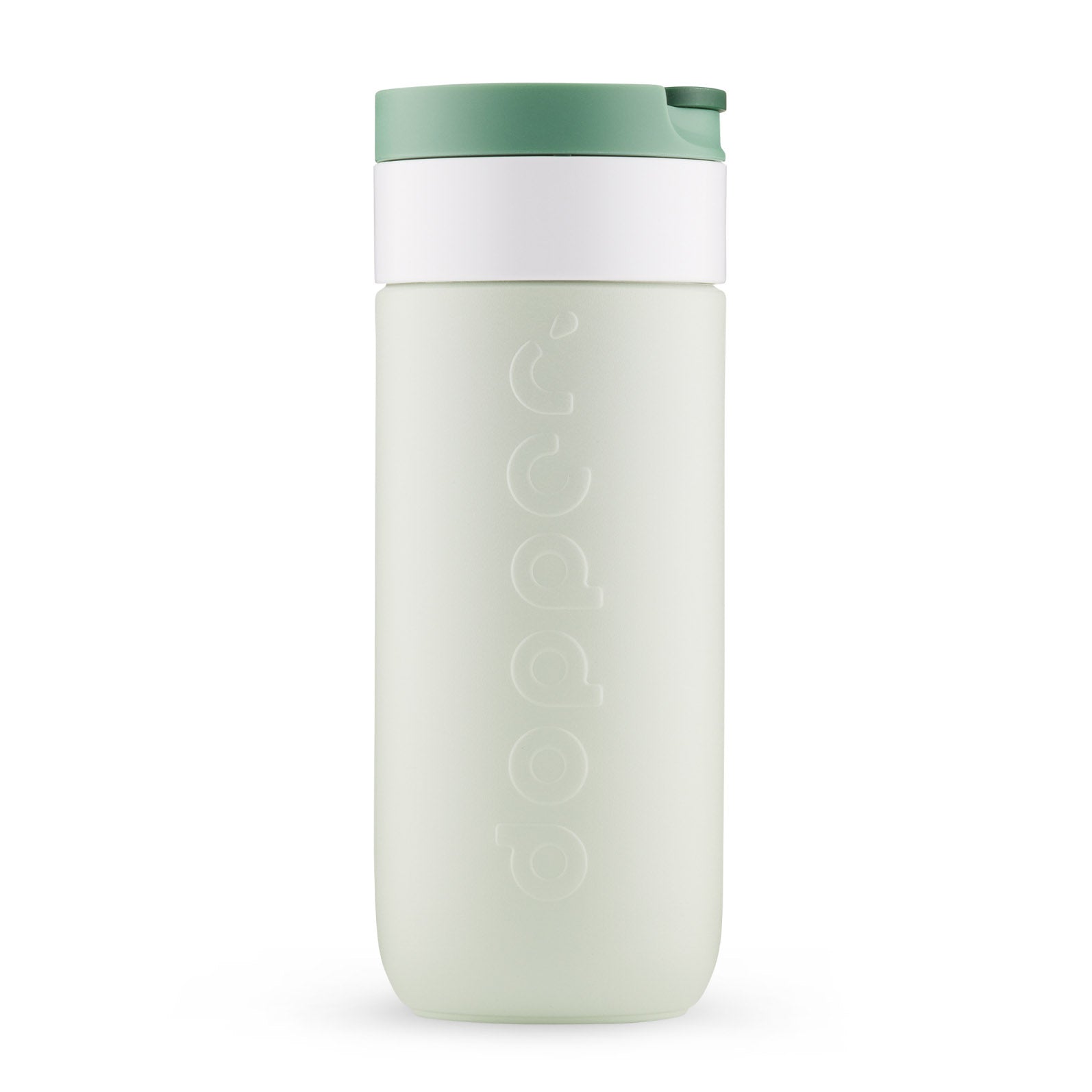 Dopper Travel Mug Large 400ml Forest Green (groen) - vooraanzicht met witte achtergrond