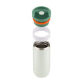 Dopper Travel Mug Large 400ml Forest Green (groen) - losse onderdelen boven elkaar zwevend