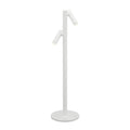 Sompex Tubo Buffet Rechargeable LED Table Lamp 2-Light White - front view with white background and light on