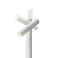 Sompex Tubo Buffet Rechargeable LED Table Lamp 2-Light White - detail of the lamp head that rotates 360 degrees