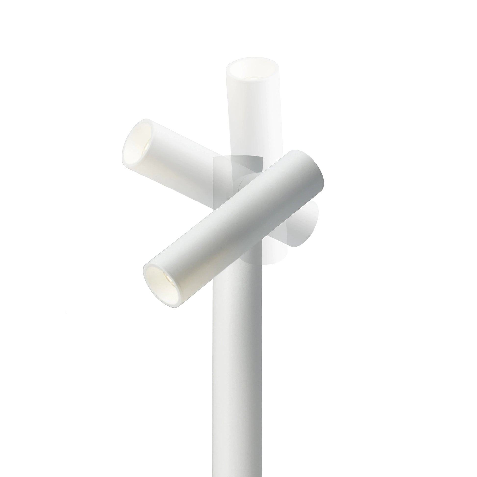 Sompex Tubo Buffet Rechargeable LED Table Lamp 2-Light White - detail of the lamp head that rotates 360 degrees