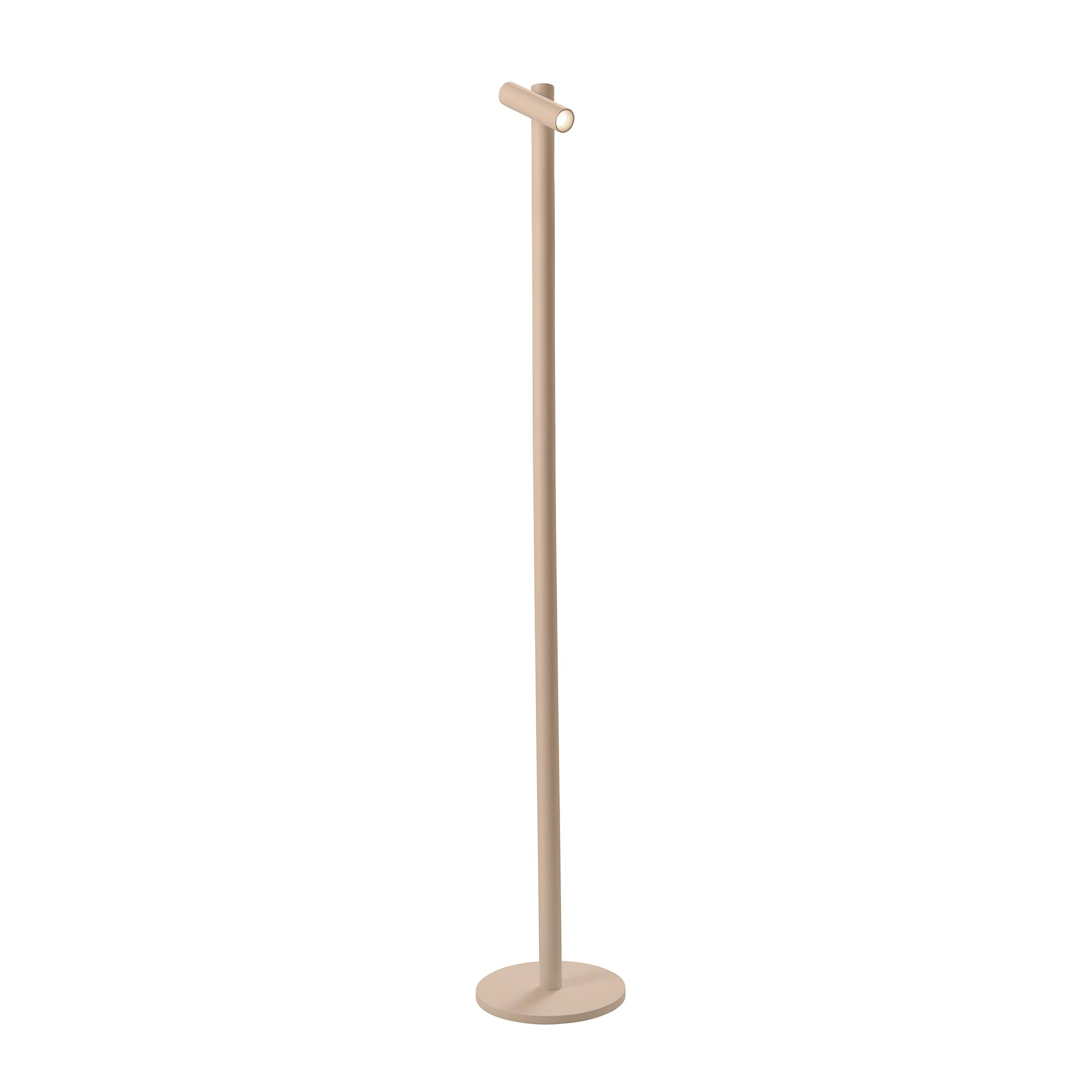 Sompex Tubo Vloerlamp Single in de kleur Sand - vooraanzicht met witte achtergrond