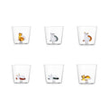 Tumbler Tabby Cat│Ichendorf Milano│Diverse drinkglazen met kat met witte achtergrond