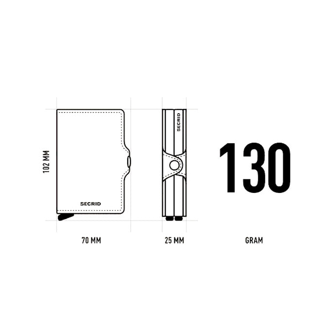 Secrid Twinwallet Original│art. TO-GREEN│Pasjeshouder│afmeting en gewicht