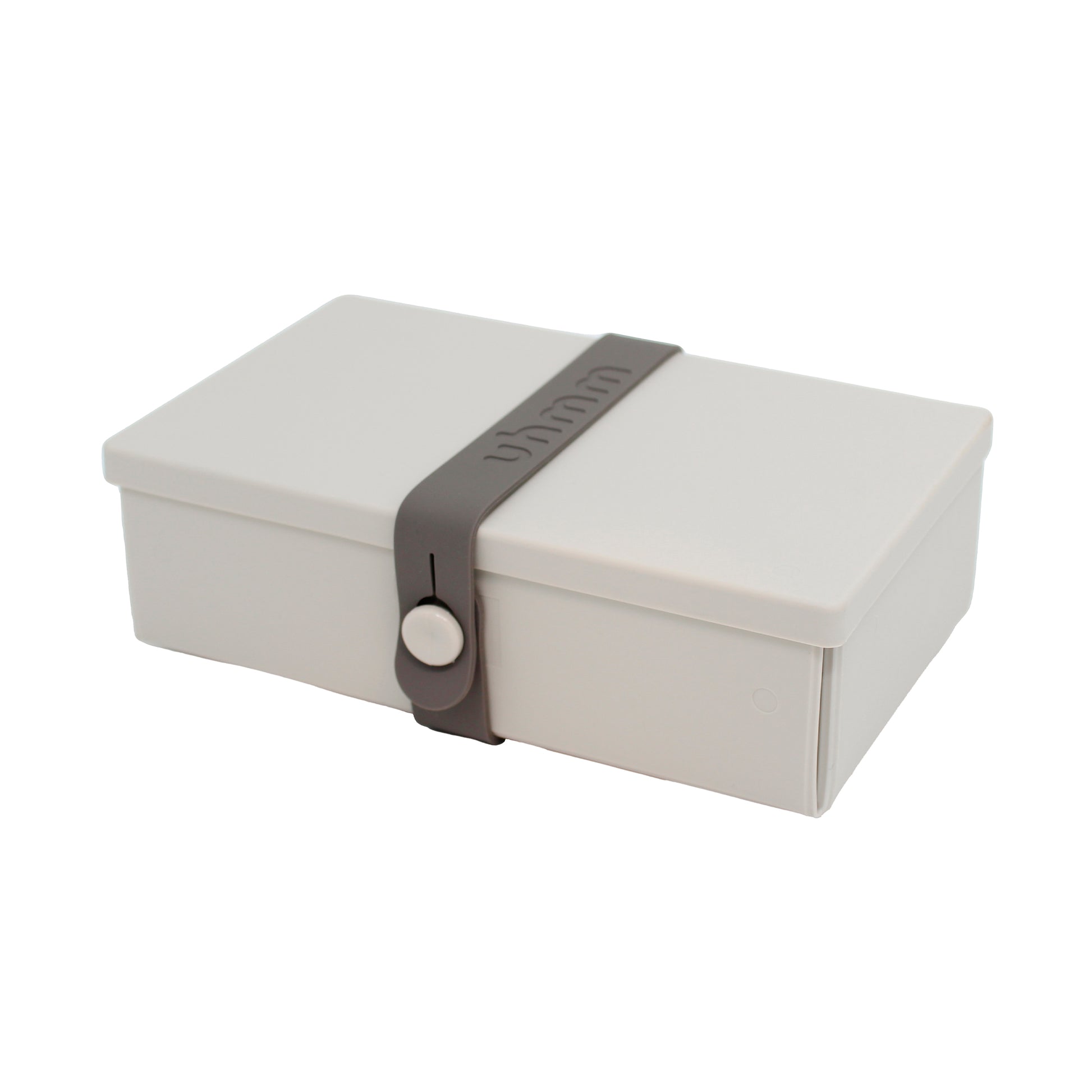Uhmm 01 Opvouwbare Luchbox Warm Grijs│art. 981497│vooraanzicht met Strap in Donkergrijs