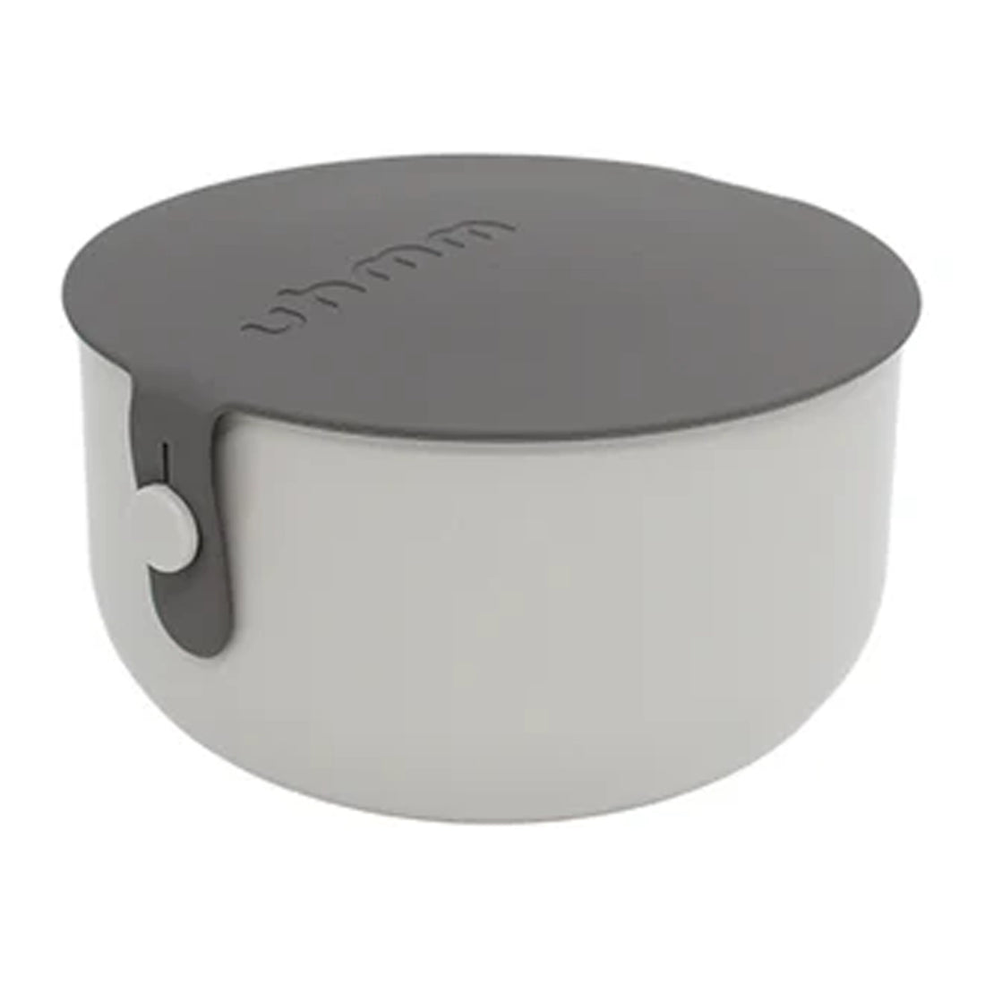 Uhmm Bowl Luchbox voor salade Large Warm Grijs - vooraanzicht met witte achtergrond.