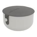 Uhmm Bowl Luchbox voor salade Large Warm Grijs - vooraanzicht met witte achtergrond.