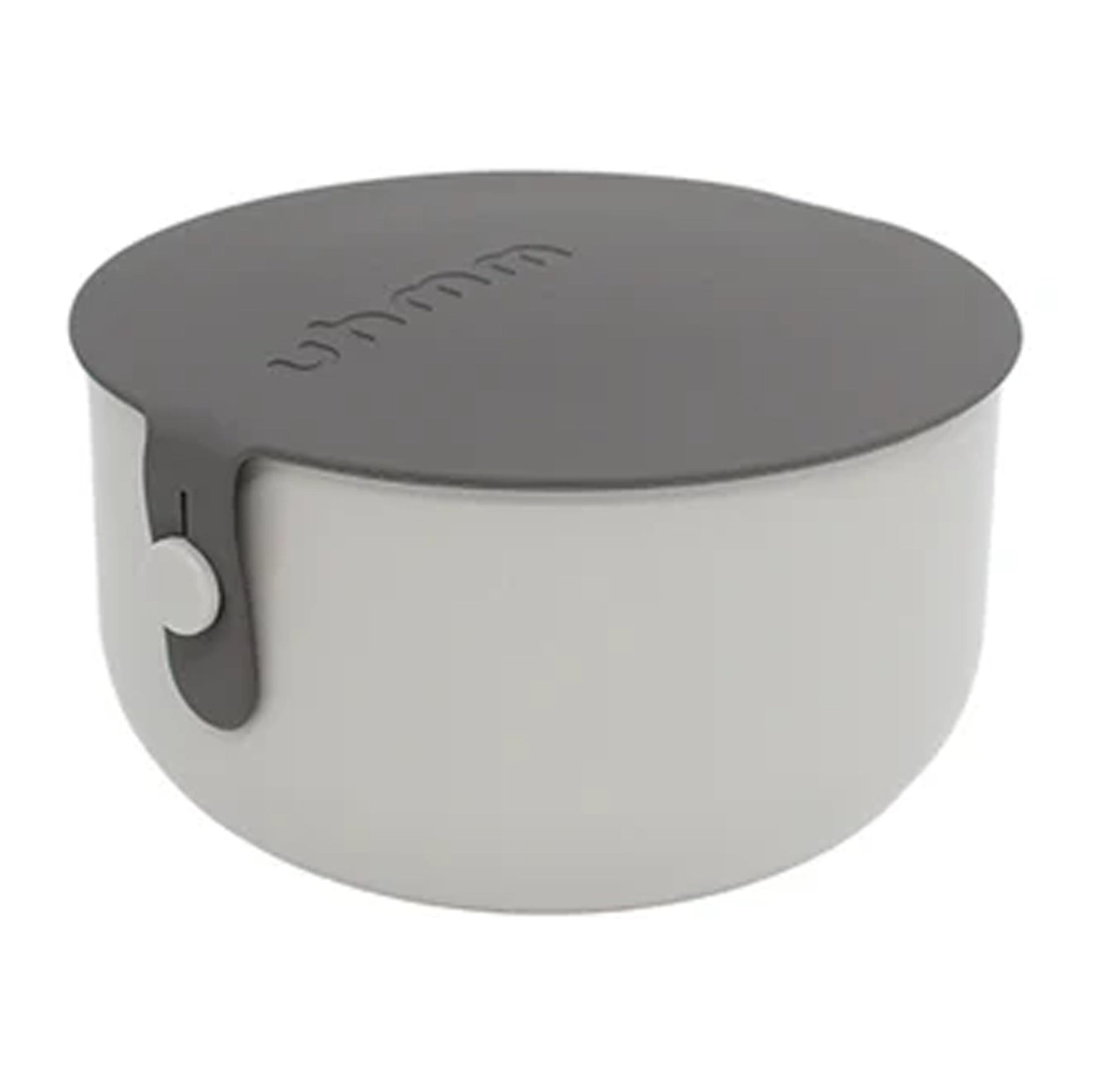 Uhmm Bowl Luchbox voor salade Large Warm Grijs - vooraanzicht met witte achtergrond.