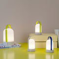 Little Uri Oplaadbare Buitenlamp nr.31│set van 3 Remember│art. LU31│grope naast gele krat en tijdschriften