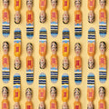 Wedgie Deurstopper Freeda (Frida Kahlo look) - bovenaanzicht van meerdere stuks in patroon gelegd