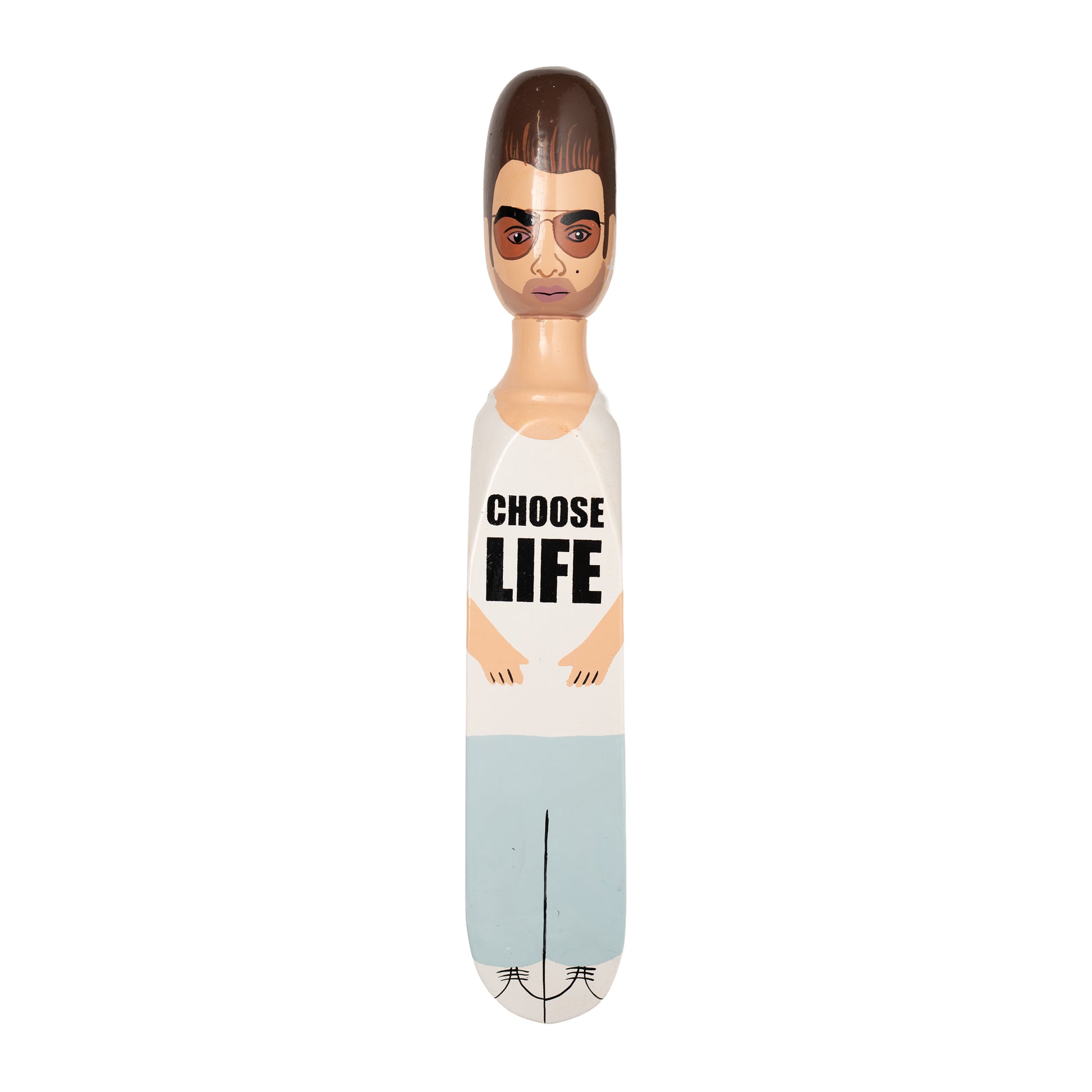 Wedgie Deurstopper Georg - Choose Life (George Michael Look) - vooraanzicht met witte achtergrond