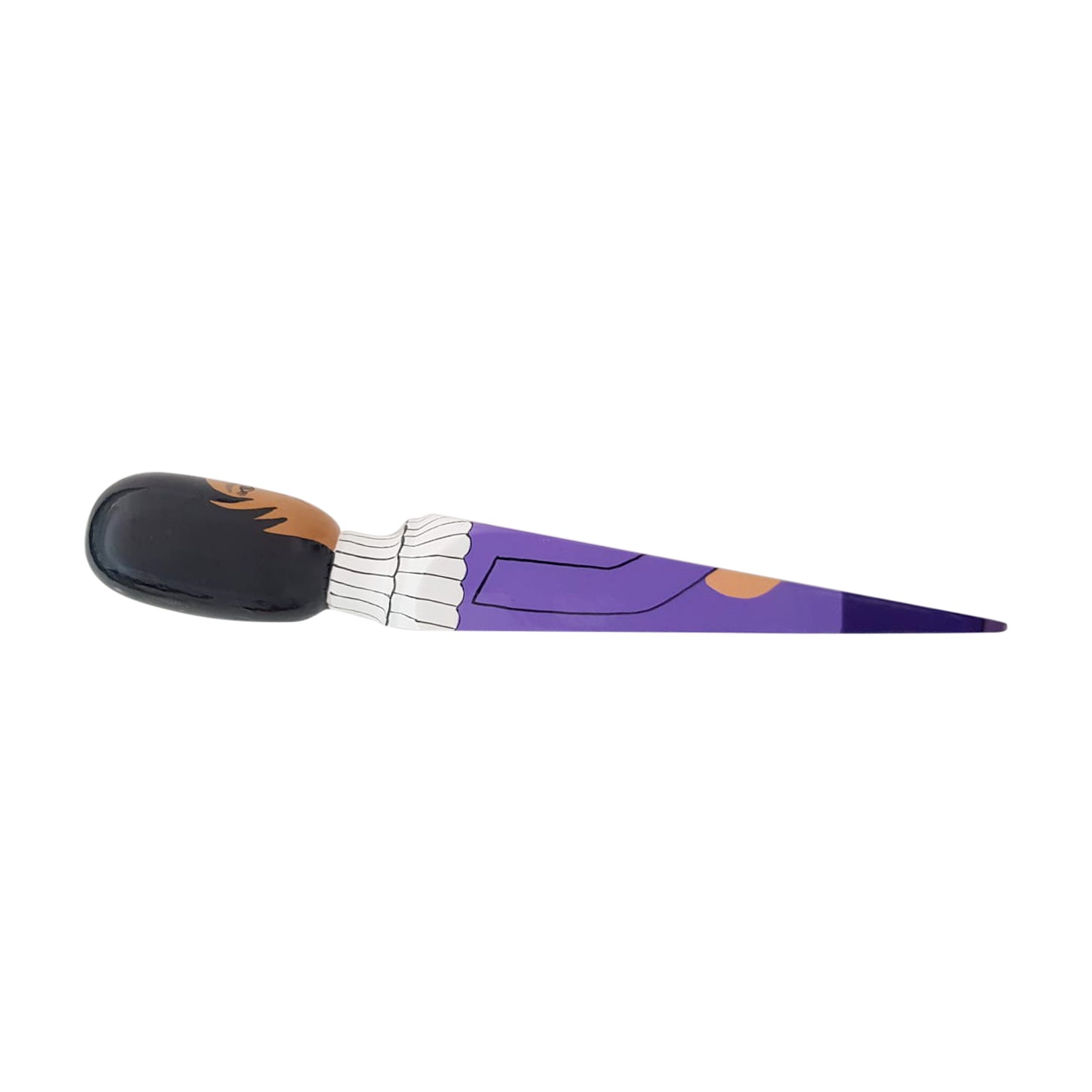 Wedgie Deurstoppet The Purple One ( Prince Look) - zijaanzicht liggend met witte achtergrond