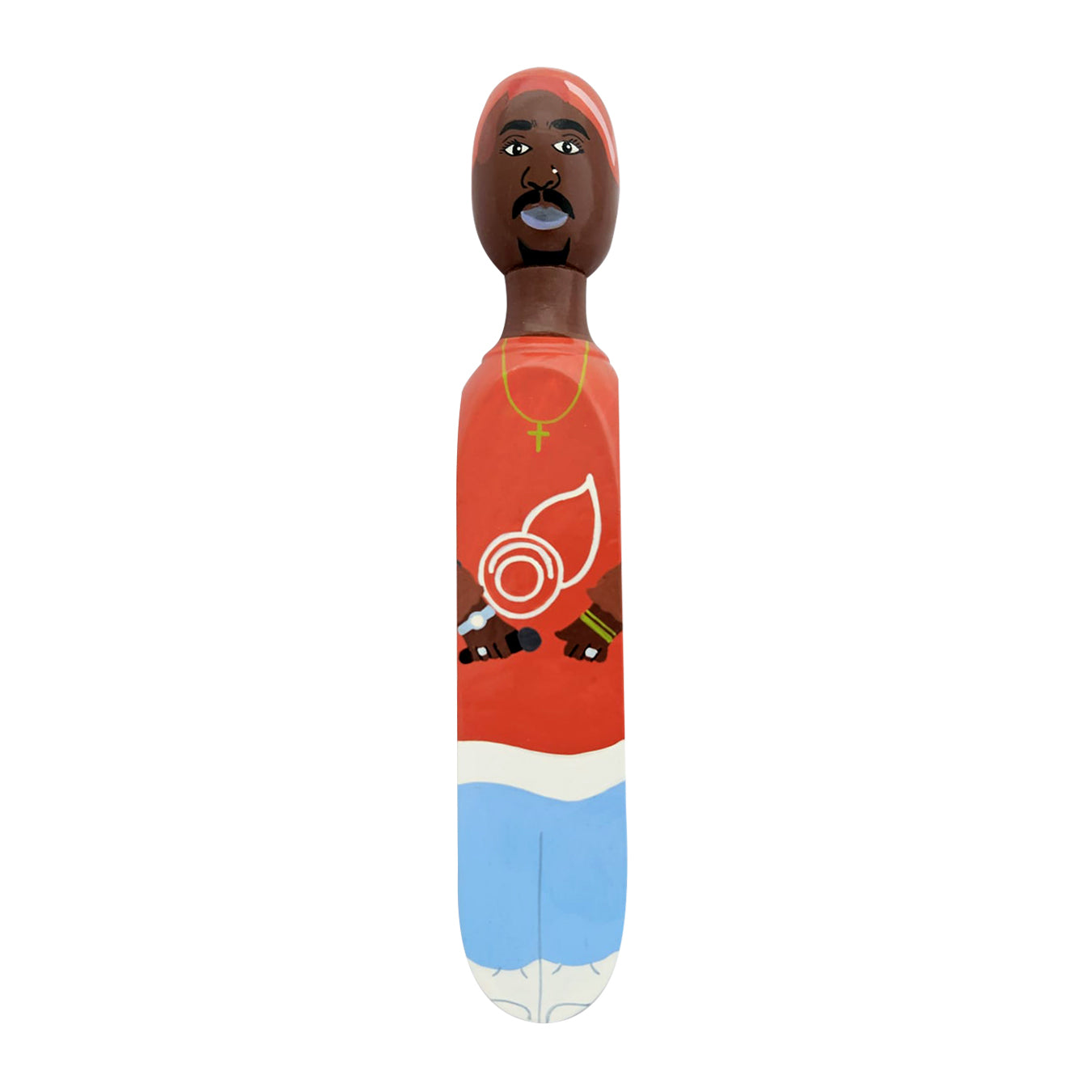 Wedgie Deurstopper Twopak (Tupac Shakur Look) - vooraanzicht met witte achtergrond