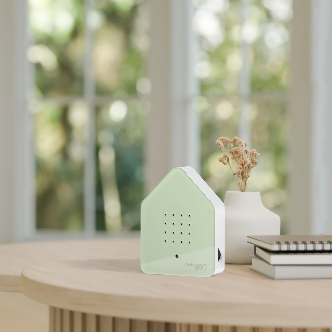 Zwitscherbox Classic Sage│art. 11ZBX0101019│vooraanzicht schuin