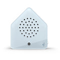 Vorderansicht der Satellitebox Waldregen Classic mit blaugrauer Acrylglasfront.