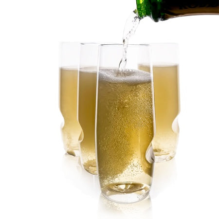 Govino Champagne Glazen Kunststof│Set van 4│Vier Maal met champagne
