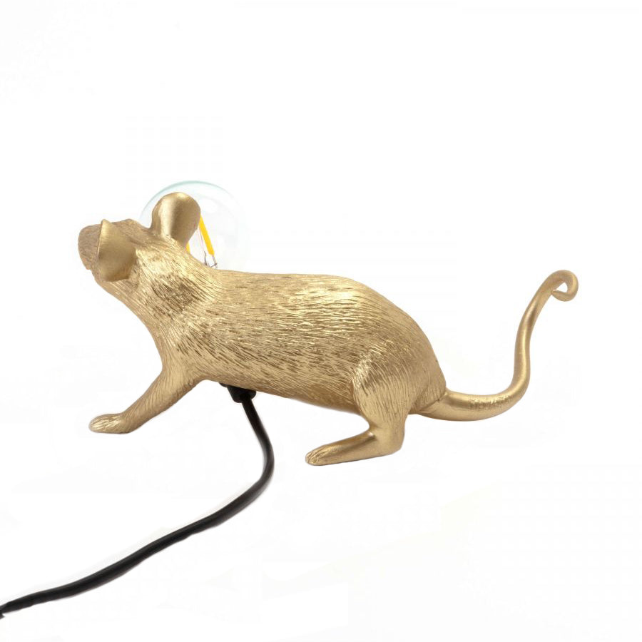 Deze muis wil je graag in huis hebben! Hij is ontworpen door Marcantonio voor het merk Seletti, en verkrijgbaar in 3 varianten: Staand, liggend en zittend. De nieuwe versie van dit iconische lampje is uitgevoerd met een standaard E14 fitting en een USB aansluiting. 