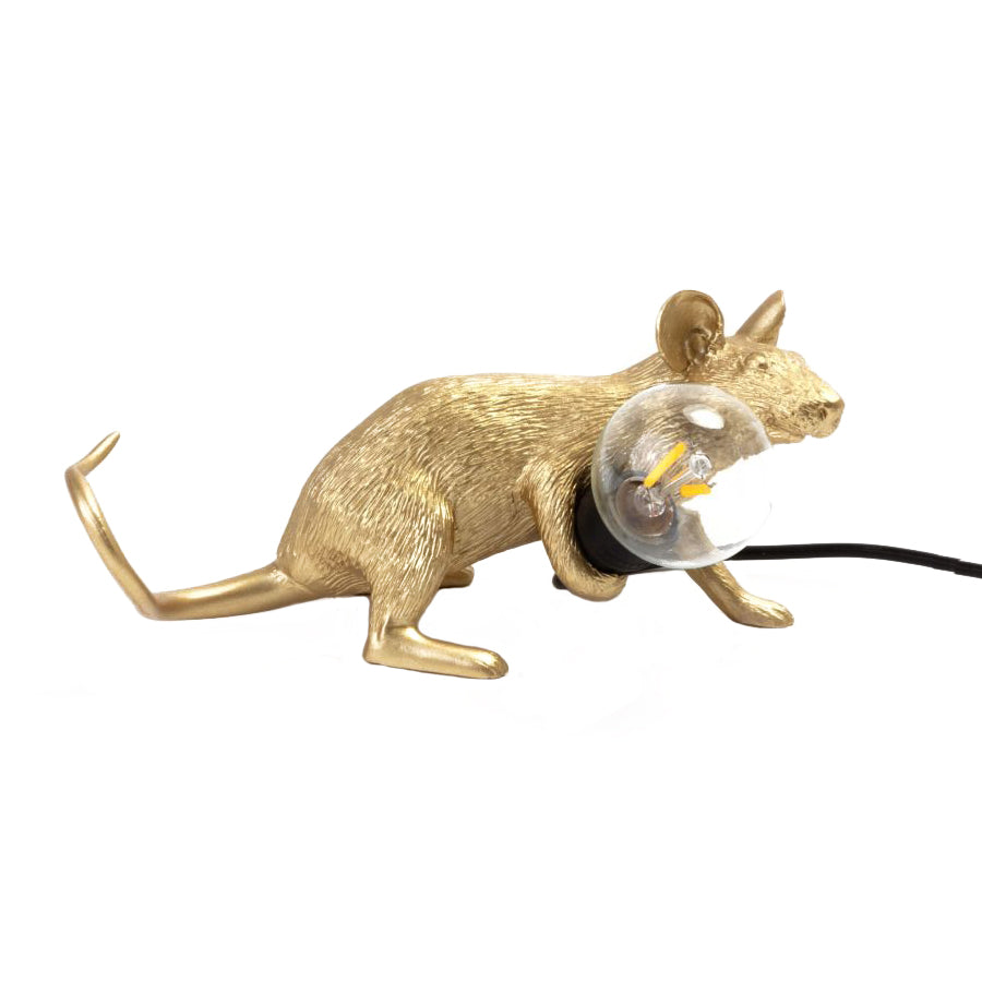 Deze muis wil je graag in huis hebben! Hij is ontworpen door Marcantonio voor het merk Seletti, en verkrijgbaar in 3 varianten: Staand, liggend en zittend. De nieuwe versie van dit iconische lampje is uitgevoerd met een standaard E14 fitting en een USB aansluiting. 