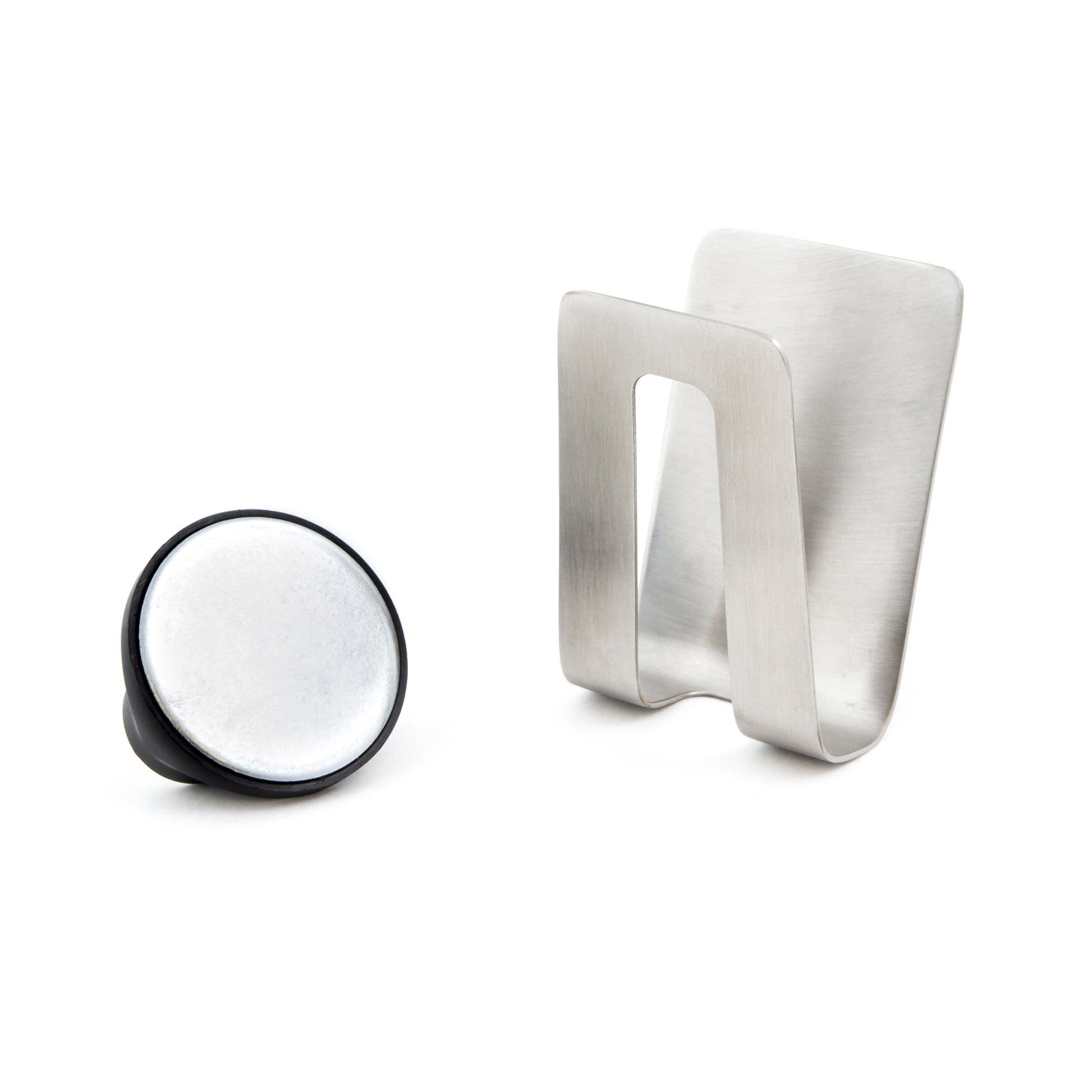 Magnetische Sponshouder RVS│Happy Sinks by Magisso│art. 30.103.000│liggend met losse magneet