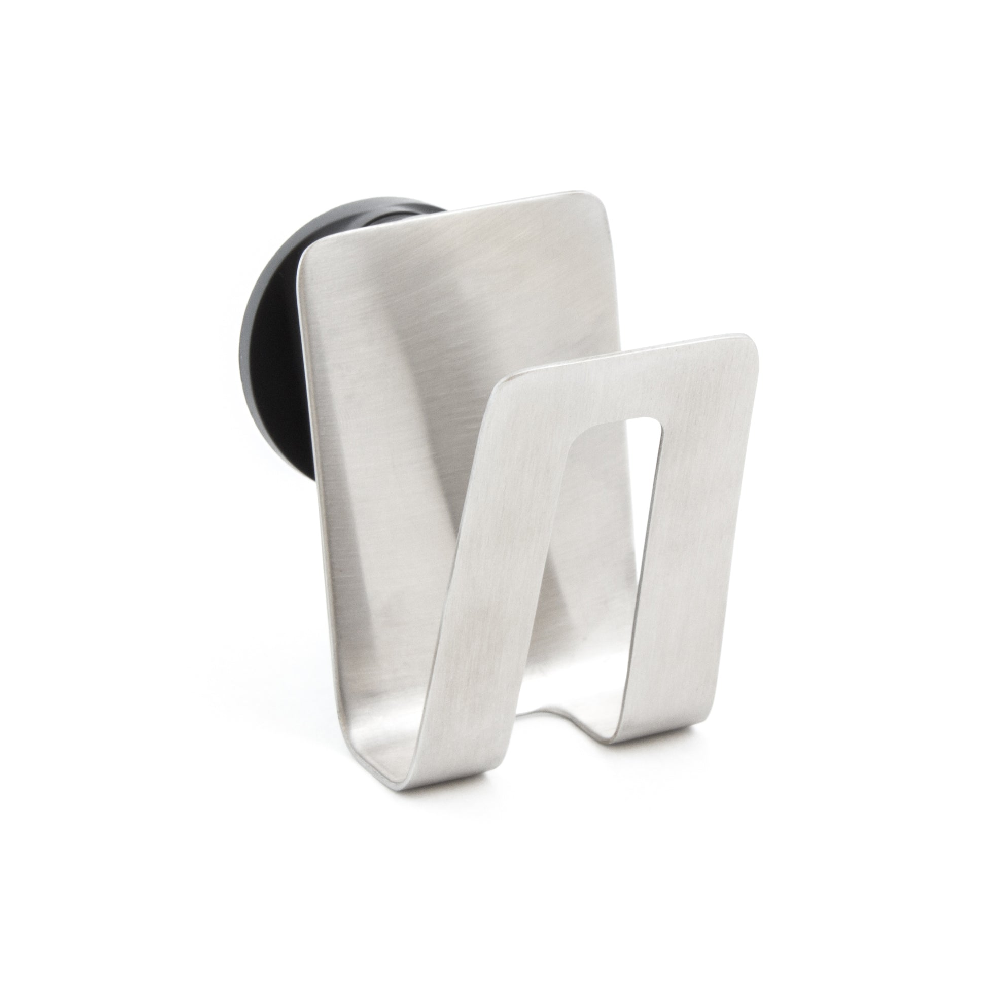 Magnetische Sponshouder RVS│Happy Sinks by Magisso│art. 30.103.000│voorkant schuin met witte achtergrond