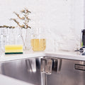 Magnetische Sponshouder RVS│Happy Sinks by Magisso│art. 30.103.000│in spoelbak zonder spons