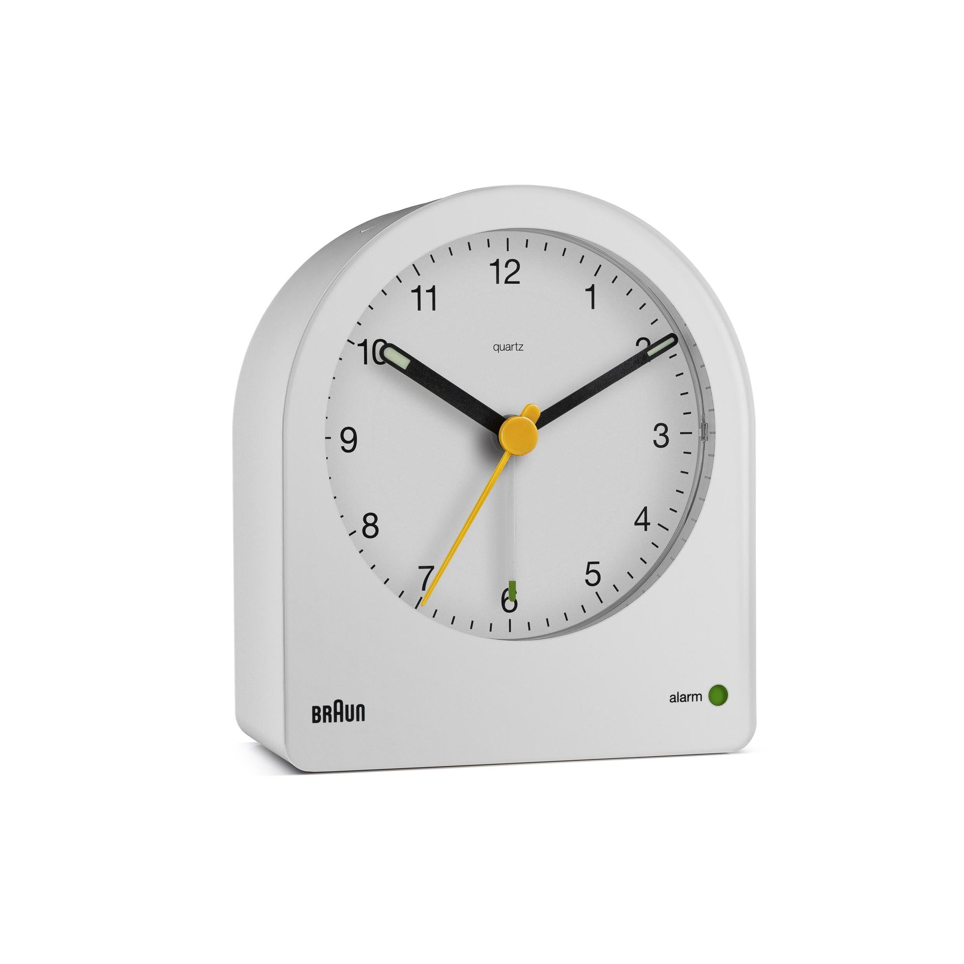 Braun Wekke Analoog BC22W│Wit│foto voorkant schuin met witte achtergrond