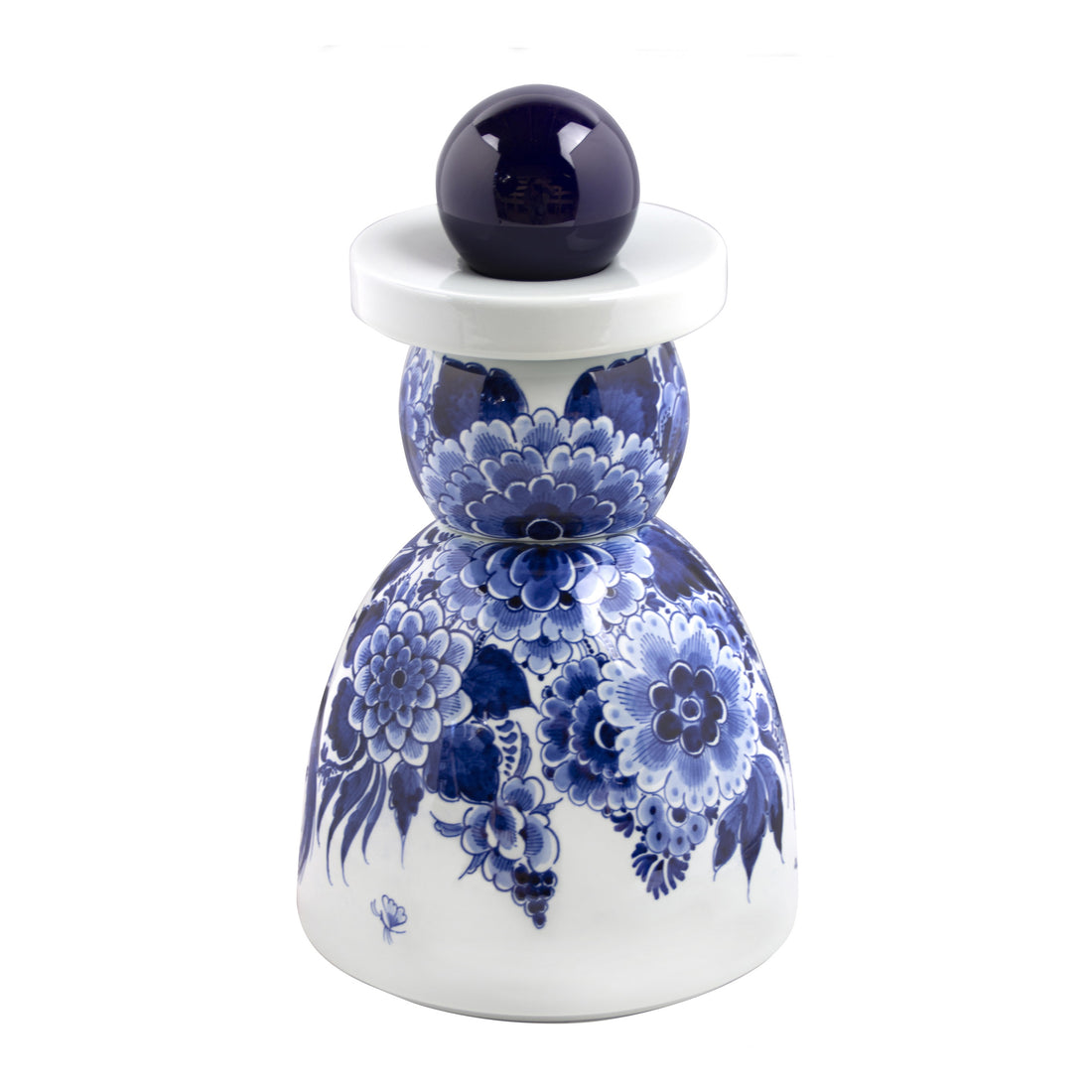 Proud Mary Handpainted Cobalt Flower│Royal Delft│Porceleyne Fles│art. 65708000│voorkant met witte achtergrond