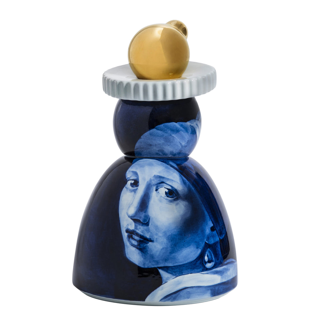 Proud Mary Handpainted Meisje met de Parel│Vermeer│Royal Delft│art. 65712000│voorkant met witte achtergrond