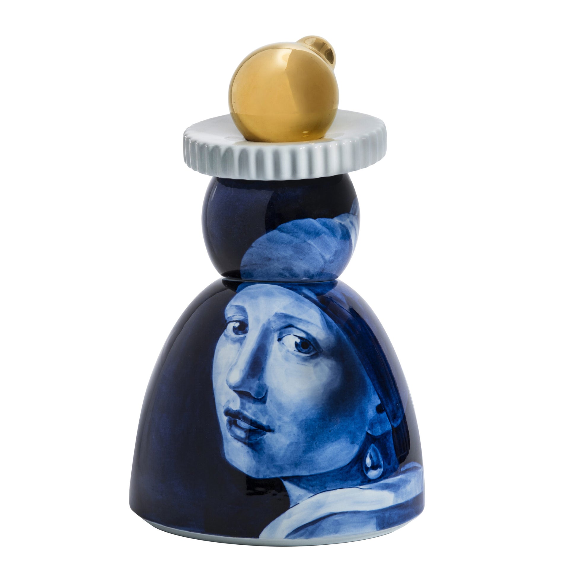 Proud Mary Handpainted Meisje met de Parel│Vermeer│Royal Delft│art. 65712000│voorkant met witte achtergrond