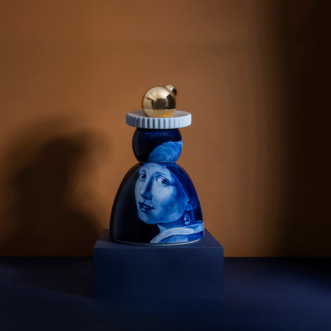 Proud Mary Handpainted Meisje met de Parel│Vermeer│Royal Delft│art. 65712000│voorkant met witte achtergrond