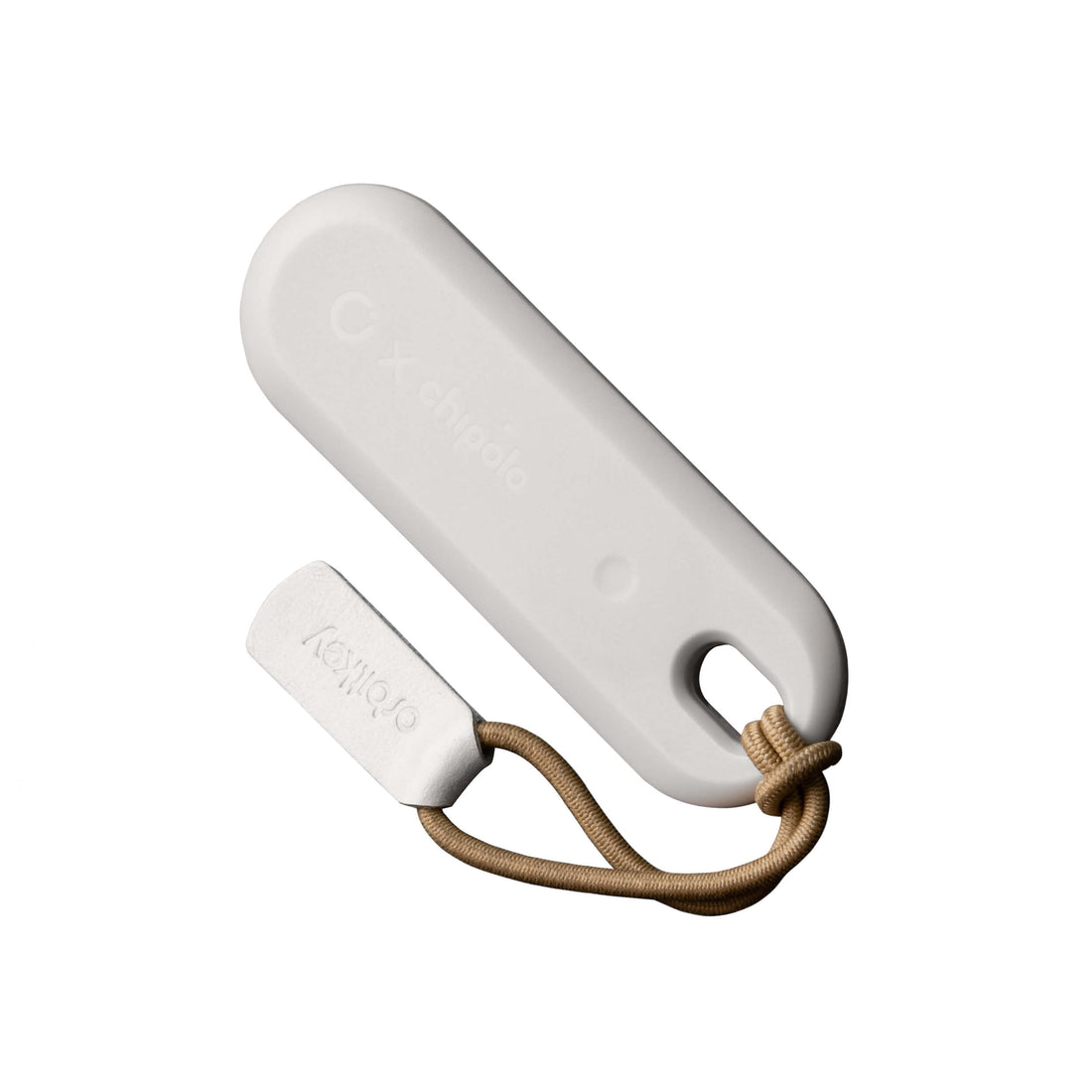 Orbitkey│Key Organiser│Chipolo Tracker Bluetooth Grijs│art. BTRO-1-STGY│voorkant schuin met witte achtergrond