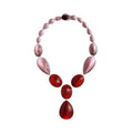 Big Stones Necklace Red│Corsari Jewels│Halsketting Rood│Product foto witte achtergrond
