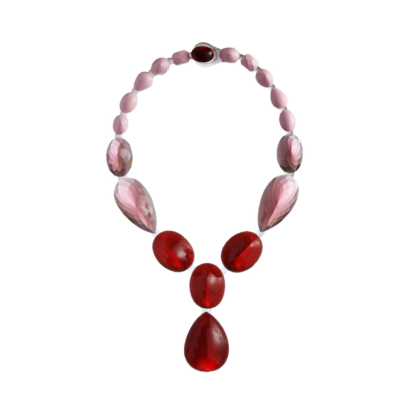 Big Stones Necklace Red│Corsari Jewels│Halsketting Rood│Product foto witte achtergrond