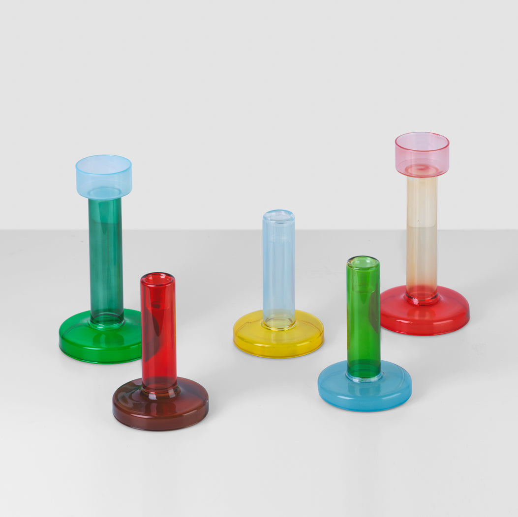 Bole Kandelaar Small Green Blue│Lex Pott - Buro Berger│Candleholder│groep small en medium