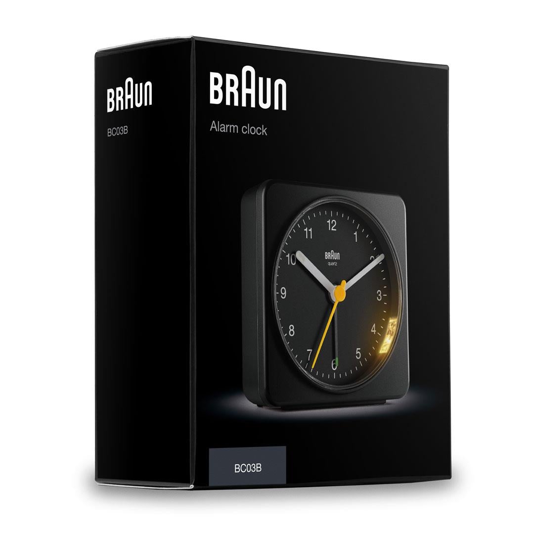 Braun Wekker Analoog BC03B│Zwart│verpakking