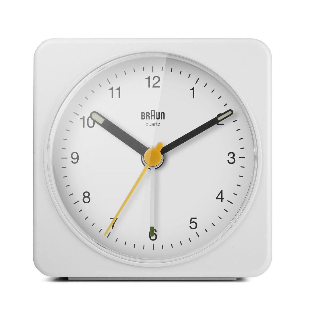 Braun Wekker Analoog BC03W│Wit│voorkant zonder verlichting
