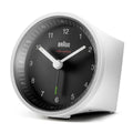 Braun Wekker Analoog BC07WB-DCF│Wit&Zwart│radiogestuurd│voorkant schuin links