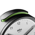 Braun Wekker Analoog BC12BW│Zwart&Wit│detail alarmknop
