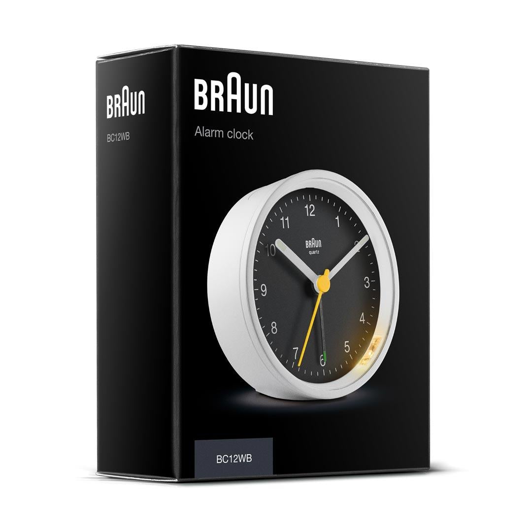 Braun Wekker Analoog BC12WB│Wit&Zwart│verpakking