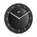 Braun Wandklok Analoog BC06B-DCF│Zwart│Radiogestuurd│voorkant schuin rechts
