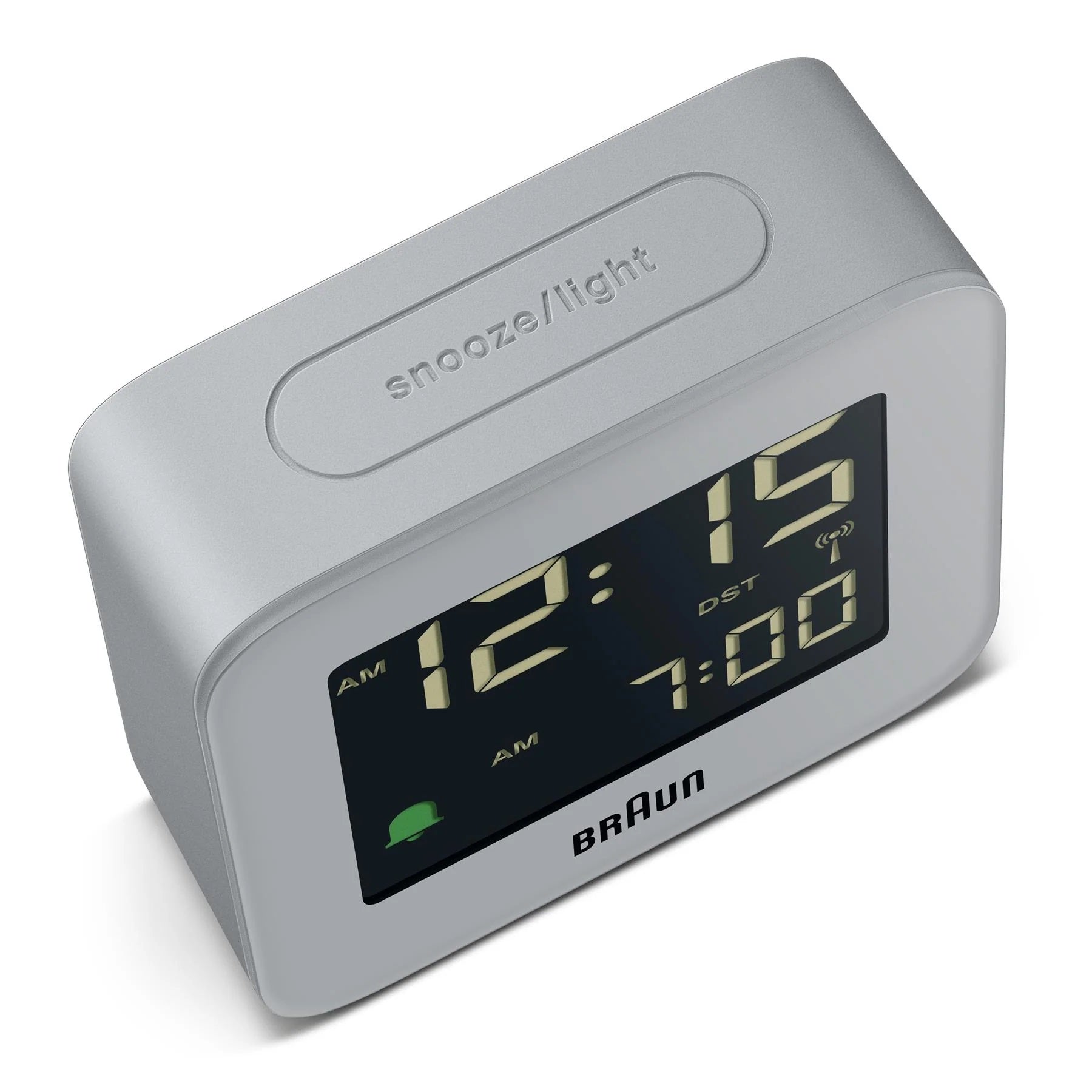 Braun Reiswekker Digitaal BC08G-DCF│Grijs│radiogestuurd│bovenzijde zonder verlichting