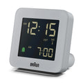 Braun Wekker Digitaal BC09G-DCF│Grijs│Radiogestuurd│voorkant schuin links zonder verlichting