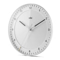 Braun Wandklok BC17W Analoog│Wit│Voorkant schuin Links
