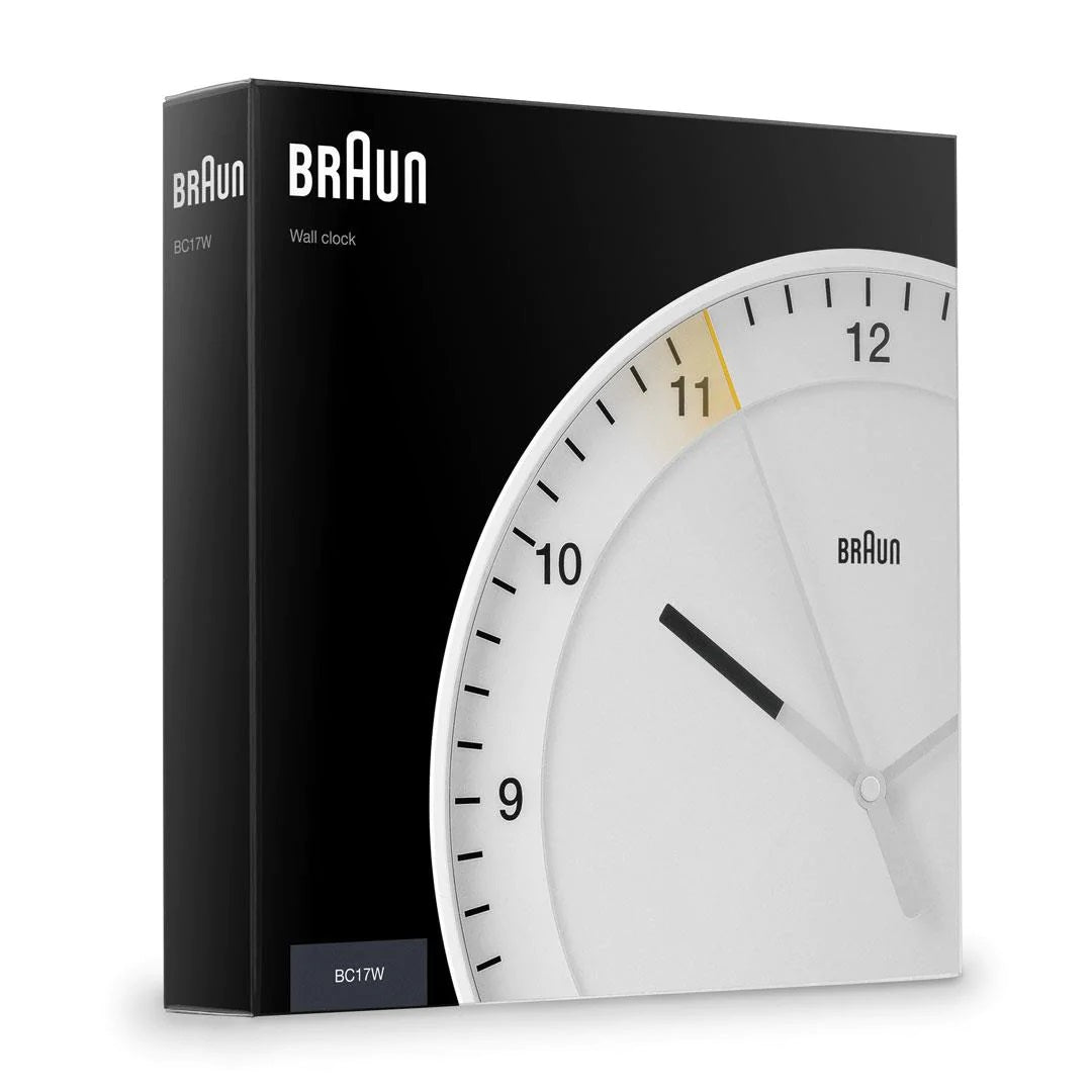 Braun Wandklok BC17W Analoog│Wit│verpakking