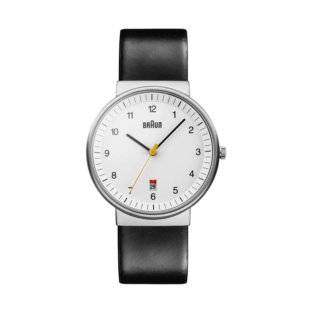 Sale│Braun Horloge BN0032WHBKG heren│Analoog│foto witte achtergrond schuin