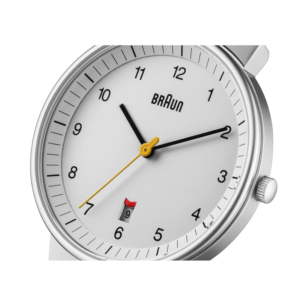 Sale│Braun Horloge BN0032WHBKG heren│Analoog│detail wijzerplaat